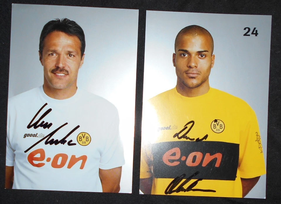 2 signierte Autogrammkarten Borussia Dortmund 2002/03 - Saisoneröffnung - Bild 1 von 1