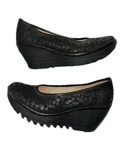 FLY LONDON SCARPE DONNA ZEPPA NERE TAGLIA 37 - Foto 1 di 6