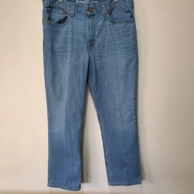 Pantalones de mezclilla para hombre Outdoor Life 36x30 calce recto azul resistente estilo clásico Foto 1 de 4