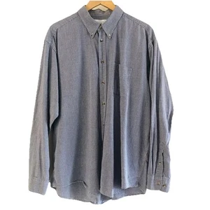 Marks & Spencer Mens Shirt Size XL Navy Blue/White Check Long Sleeve 100% Cotton - Picture 1 of 6