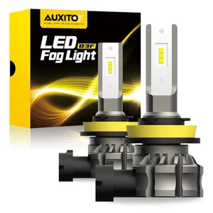 AUXITO LED Fog Light Bulb H8 H16 H11 Fog Light Bulb White 6500K High Power Lamp - Picture 1 of 11