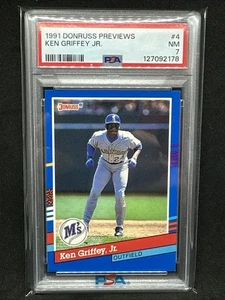 1991 Donruss Previews #4 Ken Griffey Jr. PSA 7 Near Mint Dealer Issued - Picture 1 of 2