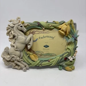 RARO Westland Giftware G.G. Cornice portafoto unicorno in legno di ambra Santiago - Foto 1 di 6