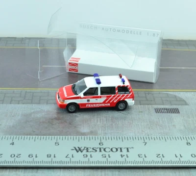 Busch 44621 Chrysler Voyager Van Austrian Fire Dept. Red HO 1:87 Scale - Image 1 of 2