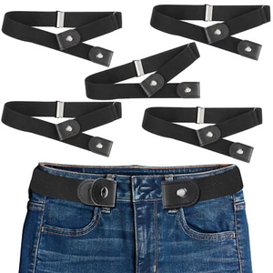 Non-marking For Jeans Easy Elastic Belt Invisible Men Women's Accessories Lot - Picture 1 of 12