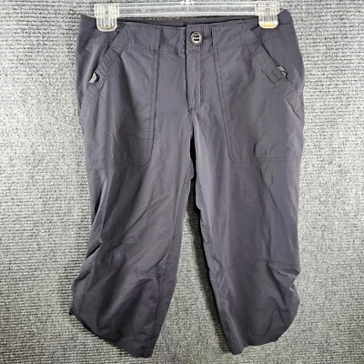 Pantalones capri Eastern Mountain Sports negros ropa deportiva talla 6 nailon EMS senderismo Foto 1 de 4