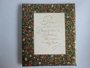 Vintage NEU Punze Fotoalbum selbstklebend nachfüllbar 557-5 Zitat Floral Gold  - Bild 1 von 8