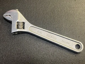 Vintage Sears 6" Adjustable Wrench Chrome Alloy Steel - 930883 - Nice Condition - Picture 1 of 6