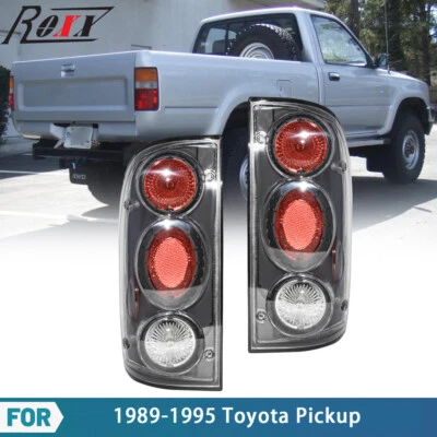 Tail Lights For 1989-1995 Toyota Pickup Altezza Style Black/Clear Lamps Pair - Image 1 of 4