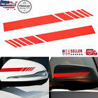 Red AMG Style Racing Stripes Side Mirror Vinyl Decal Sticker For Mercedes Benz