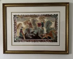 Roy Tonkin litografia Olimpiadi III firmata e numerata 15/350 con cornice oro - Foto 1 di 10