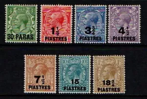 British Levant 192 King George V Turkish surcharge overprint set SG41-47 Mint - Picture 1 of 1
