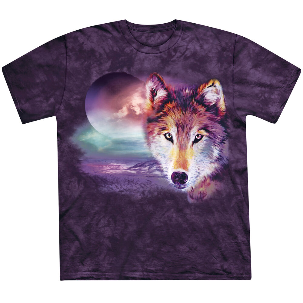 Majestic Moon Lit Wolf Short Sleeve Cotton T-Shirt