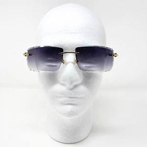 Gafas de sol Cartier con montura de acetato de perlas blancas grises lentes con corte de diamante marco dorado - Imagen 1 de 9