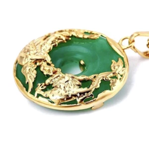 Collar de oro de jade auspicioso Phoenix & Dragon - Imagen 1 de 9
