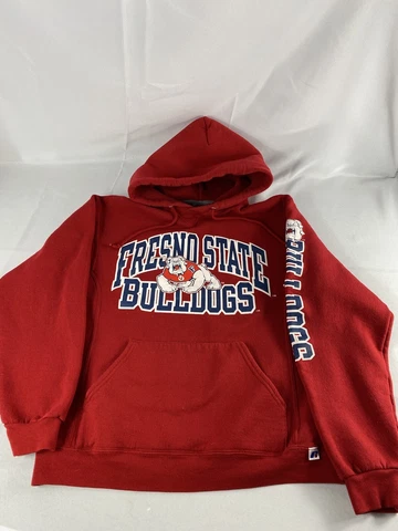 Vintage Fresno State University Bulldogs Russell Athletic NCAA College Hoodie M Cover
