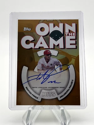 HUNTER PENCE 2024 TOPPS ARCHIVES 2006 OWN THE GAME GOLD ON CARD AUTOGRAPH /50 - Image 1 of 2