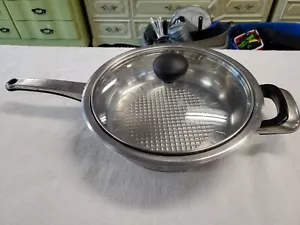 Sistema de utensilios de cocina usados Nutri-Max T304S sartén de 11" acero inoxidable con tapa de vidrio - Imagen 1 de 12