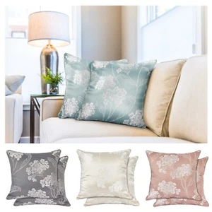 Cushion Covers Throw luxurious jacquard Sofa Pillow Cases - 17"x17" Inch Blossom - Picture 1 of 13