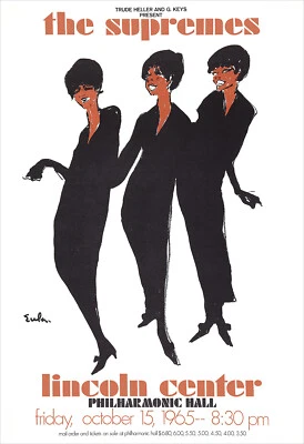 The Supremes 1965 Lincoln Center concert poster print - Image 1 of 2