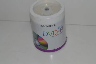 MEMOREX 100PAQ DVD+R 16X / 4,7 GB / 120 Min - Neu Und Versiegelt (GCV42) - Bild 1 von 3