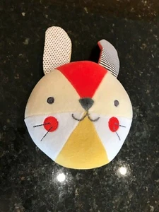 BUNNY RED Petit Collage Organic Soft Chime Ball plush - Picture 1 of 4