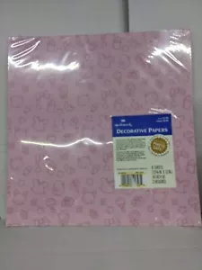 HALLMARK AR1603 DECORATIVE PAPERS SCRAP BOOK PAGES ~ 8 Count ~ New in Wrap - Picture 1 of 2