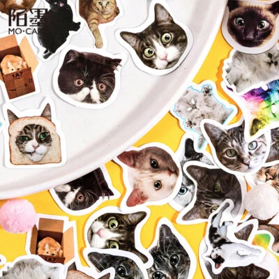 46pcs Kawaii Cats Adhesive Stickers Journal Scrapbooking Diy Label Seal Sticker - Image 1 of 4