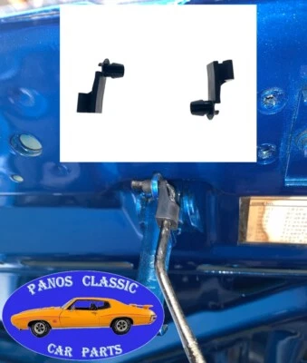 Sujetador de retención de clip de varilla de bloqueo de capó Dodge Ram 1994-2002 negro 2 piezas 172 Foto 1 de 4