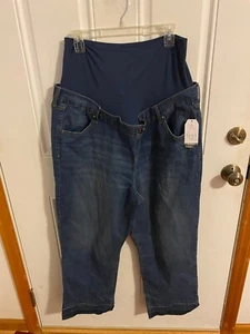 BRAND NEW WOMEN'S SIZE XXL (20) MATERNITY STRAIGHT LEG JEANS 27" INSEAM - Picture 1 of 9