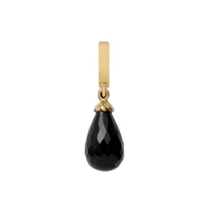 Charm Pendente CHRISTINA in Argento 925 Placcato Oro con Goccia Onice - 610-G - Imagen 1 de 1
