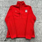 USA Olympic Jacket Boys Medium Red Swoosh Logo Vancouver Fleece Pull Over Nike