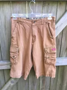 Boys Youth Brown Bugle Boy Cargo shorts sz 16 - Picture 1 of 11