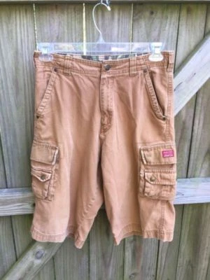 Pantalones cortos cargo Bugle Boy marrón para niños jóvenes talla 16 Foto 1 de 4