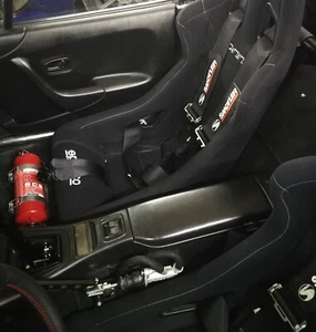 Fire Extinguisher Holder Bracket with Stainless Steel Clamps - Secure Mounting - Picture 1 of 10