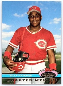 1991 Stadium Club Charter Member Billy Hatcher Cincinnati Reds - Picture 1 of 2