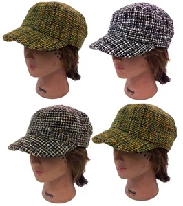 Berretto cappello castro trendy donna tweed uomo cadetto esercito moda militare - Foto 1 di 6