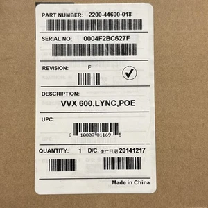 Polycom VVX 600 16-Line Lync Teams POE Phone - NEW (2200-44600-018) - Picture 1 of 3