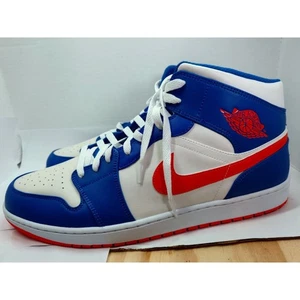 Blue Orange White FD1029-400 sz 18 Nike Air Jordan 1 Retro Mid Knicks Wheaties - Picture 1 of 7