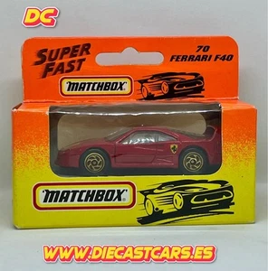 Matchbox Superfast 1993 FERRARI F40 Red #70 New Unopened Diecast 1:64 Vintage - Imagen 1 de 8