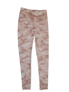 Forever 21 Womens Athletic Pants Size Small Peach Camo Stretch - Picture 1 of 8