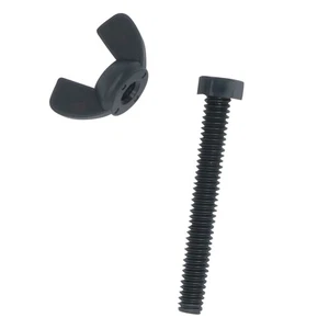 Coiltek 6.35mm Black Nut & Bolt Set for Metal Detector Coil Replacement N01-0001 - Picture 1 of 3