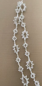 180cm Long White Glitter Mini Star Garland Christmas Decoration - Picture 1 of 3