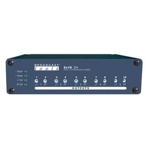 Broadcast Tools 2x10 DA Amplificador de Distribución Analógico, con Estante - Imagen 1 de 2