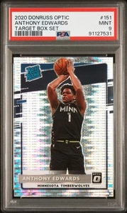 PSA 9 2020 PANINI DONRUSS OPTIC TARGET BOX SET #151 ANTHONY EDWARDS ROOKIE RC - Picture 1 of 5