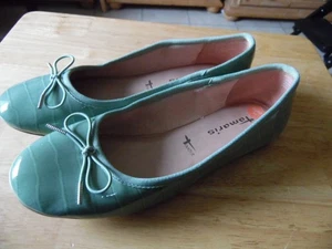 Tamaris - Ballerina in lindgrün - Lack in Krokooptik  G- 41 - Bild 1 von 6