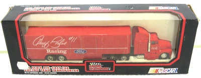 RACING CHAMPION GEOFF BODINE #11 FORD NASCAR SEMI TRUCK TRANSPORTER 1/64 IN BOX - Image 1 of 2