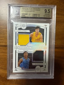 2020 NT Collegiate Deni Avdija RJ Hampton Dual Patch Rookie /25 BGS 9.5 - Picture 1 of 2
