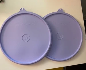 Tupperware Vintage Replacement Lids #228 7" Purple X Tab - Picture 1 of 3