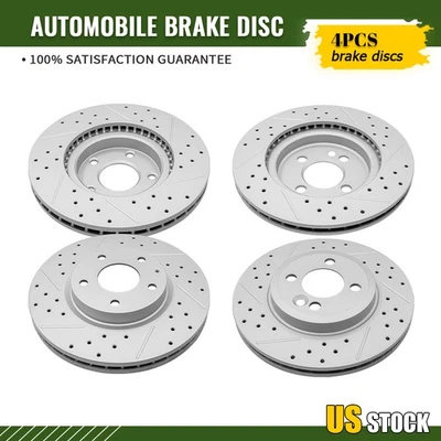 Rotores de freno de disco ranurados perforados delanteros y traseros para Mazda 6 2014-2017 2018 Foto 1 de 4